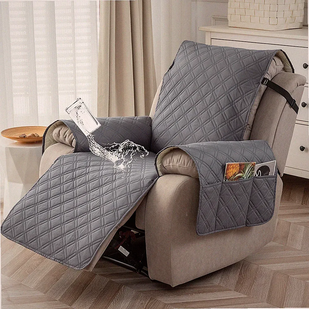 100% Waterproof Non-Slip Recliner Cover, Scratch Resistant Home Protection Decor