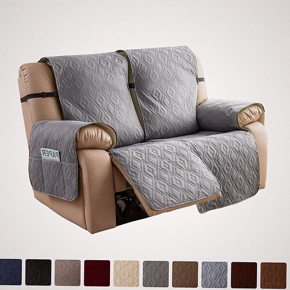 2seat Waterproof Recliner Cover, Pet Scratch-resistant Sofa Slipcover Home Decor