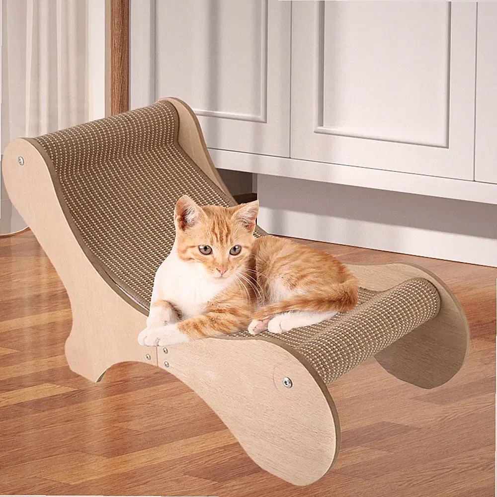 Cat Scratching Lounger Cat Scratcher Sofa Bed Nest Grind Claws Protect Furniture