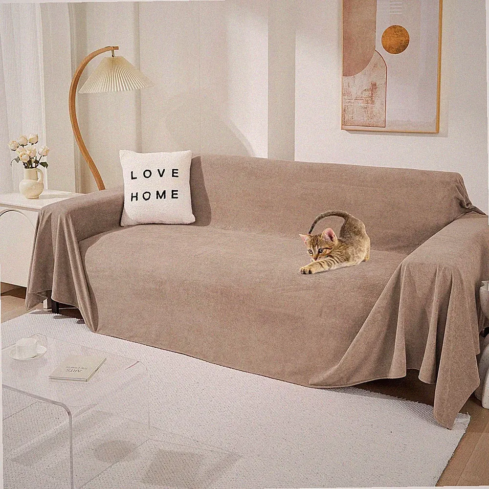 Couch Cover for 2 Cushion Sofa, Washable Cat Scratch Proof Sofa Covers Love S...