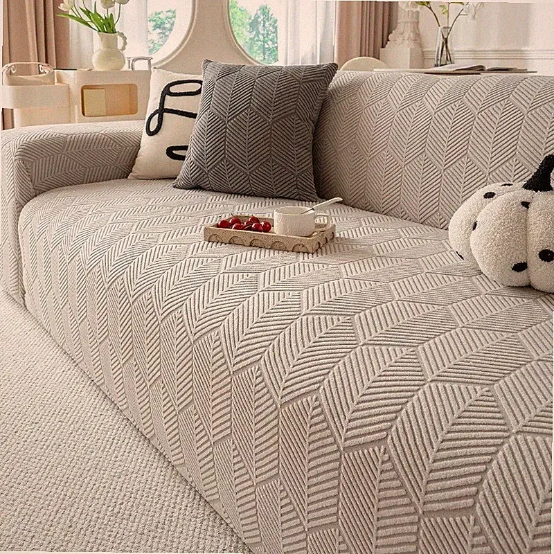 New Anti Cat Scratch Sofa Cover Universal Jacquard Plush Elastic Sofa Protector