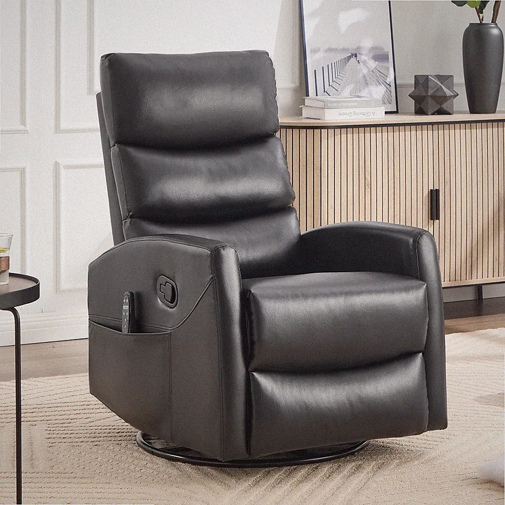 Recliner with swivel function Heated Adjustable backrest Features metal base