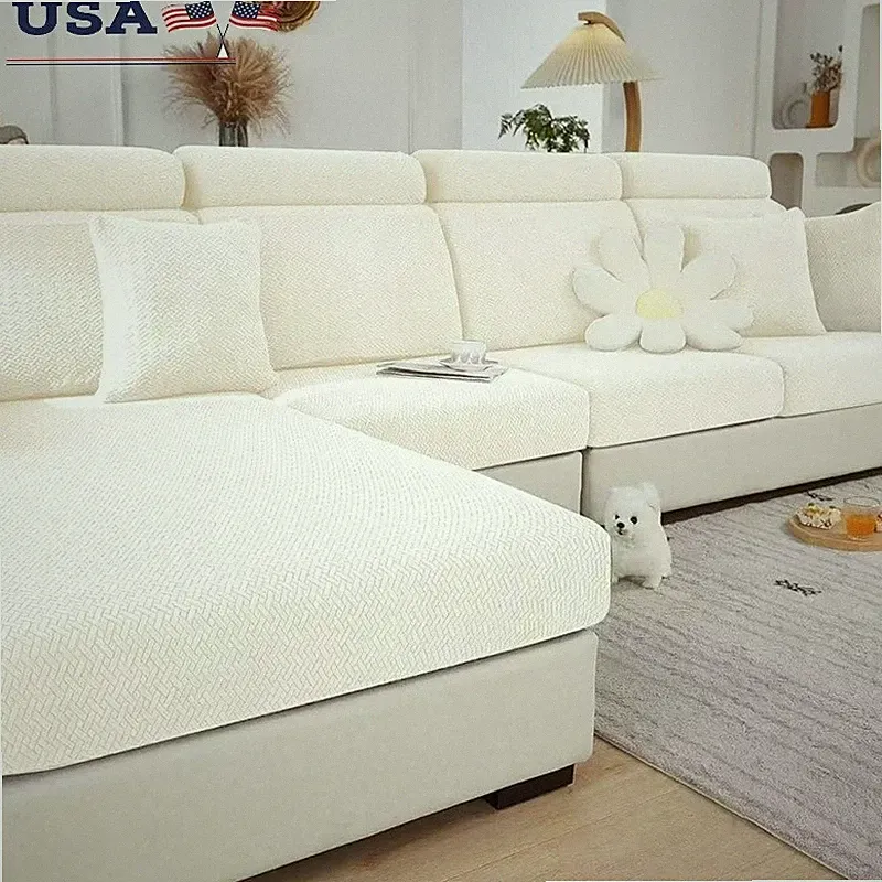 Stretchy Sectional Couch Covers Anti Slip Washable Furniture Protector Pets New