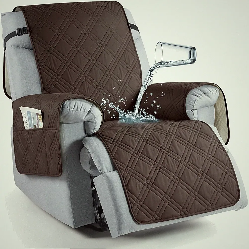 Waterproof Recliner Chair Cover with Pocket, 100% Leak-proof